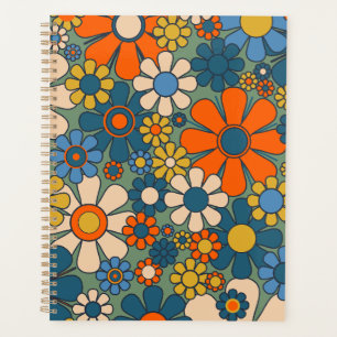 Retro Garden Blume Blumenmuster Planer