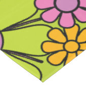 Retro Garden Blume Farbenfrohe 60er Blumenmuster Tischdecke (Schrägansicht)