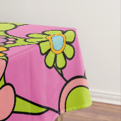Retro Garden Blume Farbenfrohe 60er Blumenmuster Tischdecke (Beispiel)