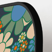 Retro Garden Blume Gefallen floraler 60er 70er Pickleball Schläger (Linke Seite)