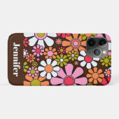 Retro Garden Blume Groovy 60er 70er Floral Pattern Case-Mate iPhone Hülle (Rückseite (Horizontal))