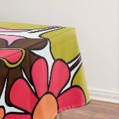 Retro Garden Blume Groovy 60er 70er Floral Pattern Tischdecke (Beispiel)