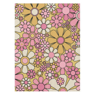 Retro Garden Blume Groovy 60er 70er Floral Pattern Tischdecke