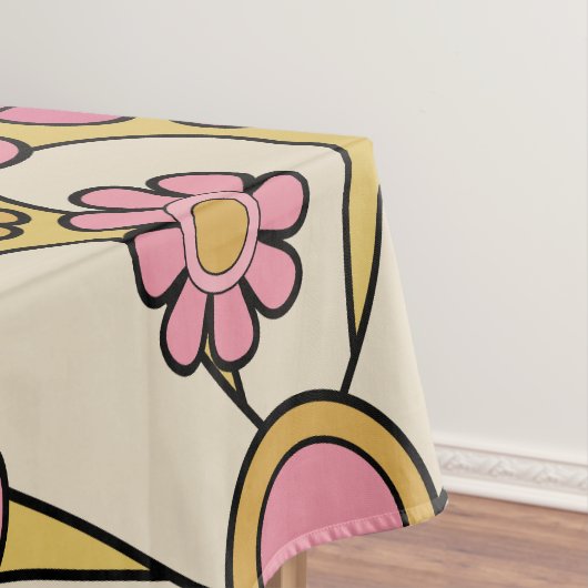 Retro Garden Blume Groovy 60er 70er Floral Pattern Tischdecke (Beispiel)