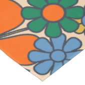 Retro Garden Blume Groovy 60er 70er Floral Pattern Tischdecke (Schrägansicht)