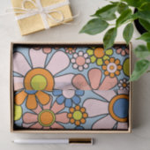 Retro Garden Blume Groovy 60er 70er Spring Floral Seidenpapier (Geschenk)