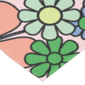 Retro Garden Blume Groovy 60er 70er Spring Floral Tischdecke (Schrägansicht)