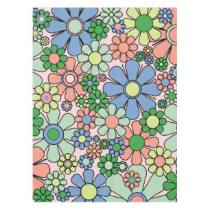 Retro Garden Blume Groovy 60er 70er Spring Floral Tischdecke