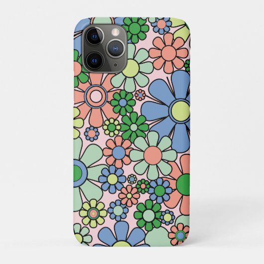 Retro Garden Blume Groovy 60er 70er Spring Pastel Case-Mate iPhone Hülle (Rückseite)