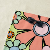 Retro Garden Blume Groovy 60er 70er Spring Pastel Strandtuch (Beispiel)