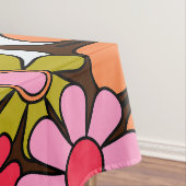 Retro Garden Blume Groovy 60er Floral Muster Tischdecke (Beispiel)