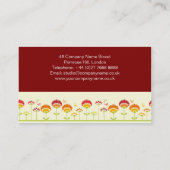 Retro Garden Business Card Visitenkarte (Rückseite)