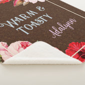 Retro Garden Custom Gruß Name Kaffee Brown Sherpadecke (3/4)