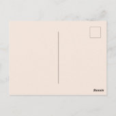 Retro Garden Floral 60er 70er Pattern Brown & Oran Postkarte (Rückseite)