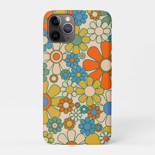 Retro Garden Floral 60er 70er Pattern Case-Mate iPhone Hülle (Rückseite)