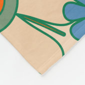 Retro Garden Floral 60er 70er Pattern Fleecedecke (Ecke)