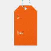 Retro Garden Floral 60er 70er Pattern Geschenkanhänger (Rückseite)