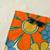 Retro Garden Floral 60er 70er Pattern Strandtuch (Beispiel)