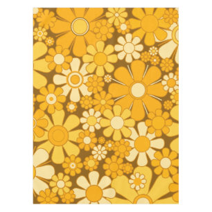 Retro Garden fröhlicher 60er 70er Floral Muster Tischdecke