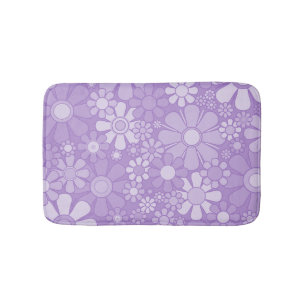 Retro Garden Fröhlicher Blumenmuster Lavendel Badematte