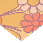 Retro Garden Gingham Blume 60er 70er Pattern Tischdecke (Schrägansicht)