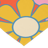 Retro Garden Groovy 60er 70er Floral Pattern Kurzer Tischläufer (Ecke)