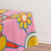 Retro Garden Groovy 60er 70er Floral Pattern Tischdecke (Beispiel)