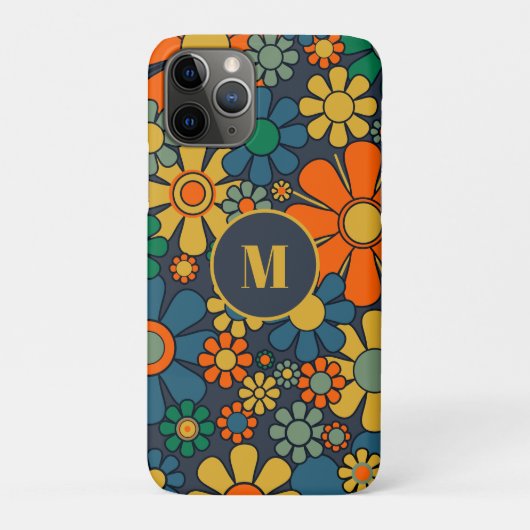 Retro Garden Groovy Floral 60er 70er Muster Initia Case-Mate iPhone Hülle (Rückseite)