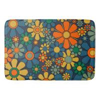 Retro Garden Groovy Floral 60er 70er Pattern