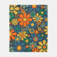 Retro Garden Groovy Floral 60er 70er Pattern