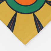 Retro Garden Groovy Floral 60er 70er Pattern Fleecedecke (Ecke)