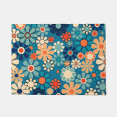 Retro Garden Groovy Floral 60er 70er Pattern Fußmatte (Vorderseite)