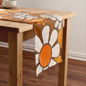 Retro Garden Groovy Floral 60er 70er Pattern Kurzer Tischläufer (Beispiel)