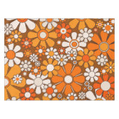 Retro Garden Groovy Floral 60er 70er Pattern Tischdecke (Vorderseite (Horizontal))