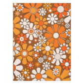 Retro Garden Groovy Floral 60er 70er Pattern Tischdecke (Vorderseite)