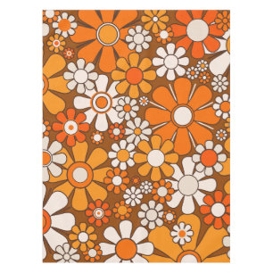 Retro Garden Groovy Floral 60er 70er Pattern Tischdecke