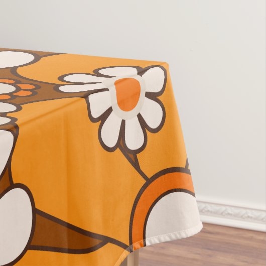 Retro Garden Groovy Floral 60er 70er Pattern Tischdecke (Beispiel)