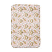 Retro Garden Pink Floral Muster Badematte (Vorderseite Vertikal)