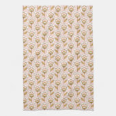 Retro Garden Pink Floral Muster Geschirrtuch (Vertikal)
