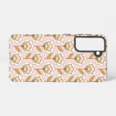 Retro Garden Pink Floral Muster Samsung Galaxy Hülle (Rückseite (Horizontal))