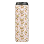 Retro Garden Pink Floral Muster Thermosbecher (Rückseite)