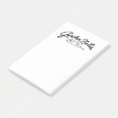 Retro Garden Typografie Post-it Klebezettel (angewinkelt)