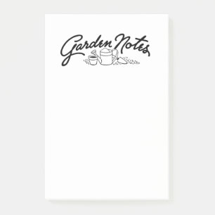 Retro Garden Typografie Post-it Klebezettel