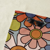 Retro Garden Vintag 60er 70er Ästhetische Blume Strandtuch (Beispiel)