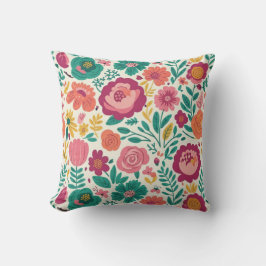Retro Garden Whimsy Kissen