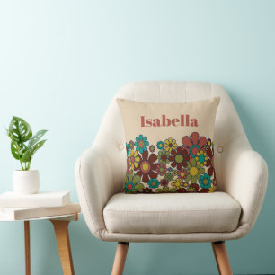 Retro-Garten-Blumen personalisiert vintage Blumenm Kissen