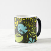 Retro-Garten-Vögel-Tasse Verwandlungstasse (VorderseiteRechts)