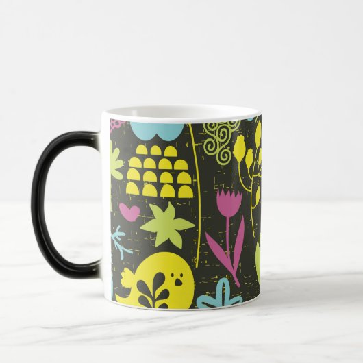 Retro-Garten-Vögel-Tasse Verwandlungstasse (Links)