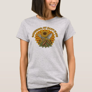 Retro-Gartenarbeit Mein Glücklicher Ort Vintage-So T-Shirt