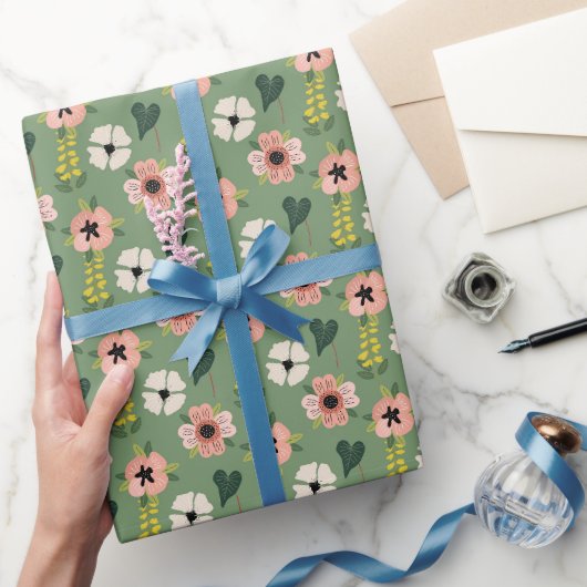 Retro-Gartenblüte Geschenkpapier (Schenken)